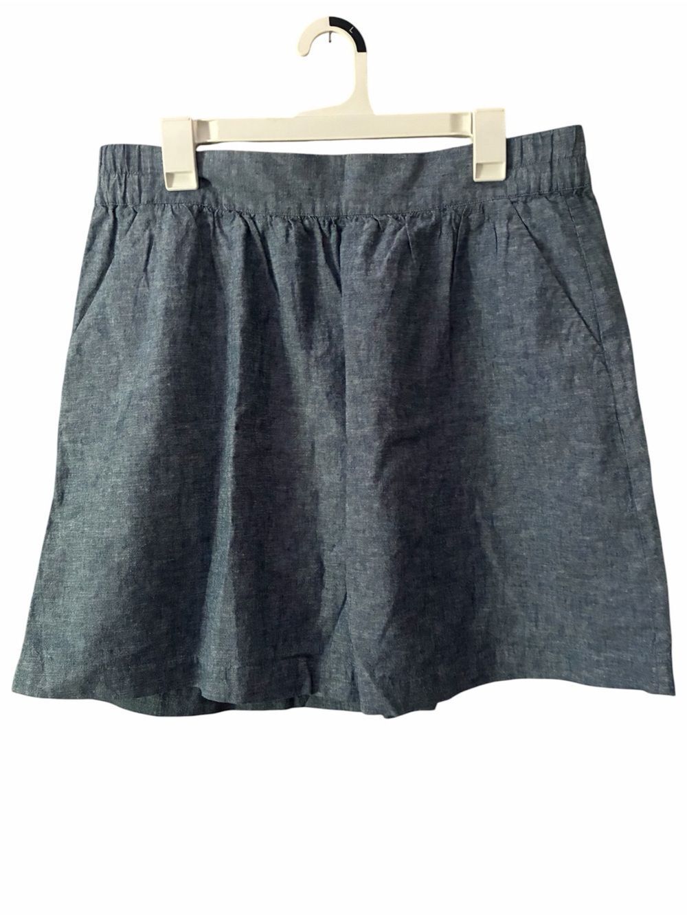 NWT LOFT Outlet Linen Blend Skirt – Size Large – Chambray Denim Blue